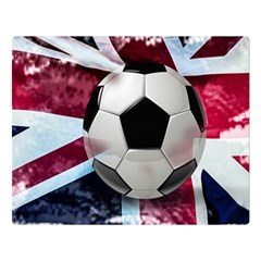 Soccer Ball With Great Britain Flag Double Sided Flano Blanket (large)  by Vaneshart