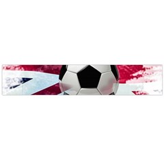 Soccer Ball With Great Britain Flag Large Flano Scarf  by Vaneshart