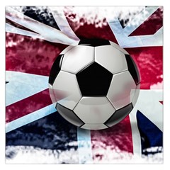 Soccer Ball With Great Britain Flag Large Satin Scarf (square) by Vaneshart