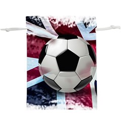 Soccer Ball With Great Britain Flag  Lightweight Drawstring Pouch (xl) by Vaneshart