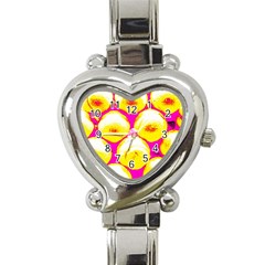 Pop Art Tennis Balls Heart Italian Charm Watch by essentialimage