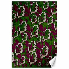 Green Fauna And Leaves In So Decorative Style Canvas 20  X 30  by pepitasart