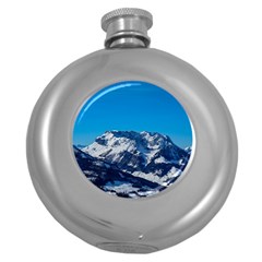 Mountain 4017326 960 720 Round Hip Flask (5 Oz) by vintage2030