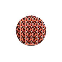 Girl Flower Pattern Apricot Golf Ball Marker (10 Pack) by snowwhitegirl