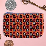 Girl Flower Pattern Apricot Large Coin Purse Front