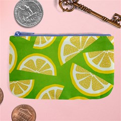 Lemon Fruit Healthy Fruits Food Large Coin Purse by Wegoenart