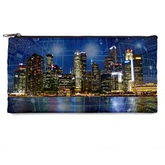 City Smart Modern Future Connect Pencil Cases by Wegoenart