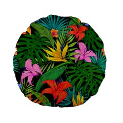 Tropical Greens Standard 15  Premium Flano Round Cushions by Sobalvarro