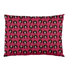 Retro Girl Daisy Chain Pattern Pink Pillow Case by snowwhitegirl