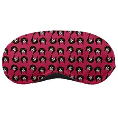 Retro Girl Daisy Chain Pattern Pink Sleeping Mask by snowwhitegirl