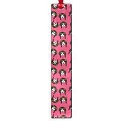 Retro Girl Daisy Chain Pattern Pink Large Book Marks by snowwhitegirl