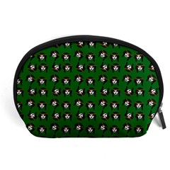 Retro Girl Daisy Chain Pattern Green Accessory Pouch (large) by snowwhitegirl