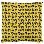 Retro Girl Daisy Chain Pattern Yellow Large Flano Cushion Case (Two Sides) Front