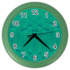 Love To One Color To Love Green Color Wall Clock by pepitasart