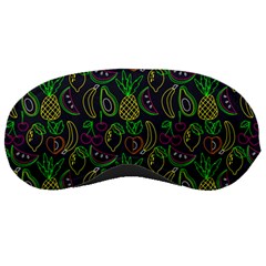 Neon Fruit Seamless Pattern Sleeping Mask by Vaneshart