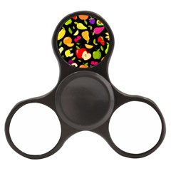 Vector Seamless Summer Fruits Pattern Black Background Finger Spinner by Vaneshart