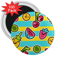 Summer Fruits Patterns 3  Magnets (100 Pack) by Vaneshart