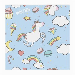 Unicorn Seamless Pattern Background Vector Medium Glasses Cloth (2 Sides) by Sobalvarro