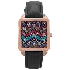 Ethnic  Rose Gold Leather Watch  by Sobalvarro