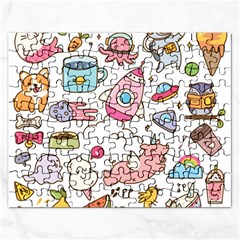 Set Kawaii Doodles Rectangular Jigsaw Puzzl by Vaneshart