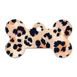 Leopard Pattern Funny Drawing Seamless Pattern Dog Tag Bone (Two Sides) Front