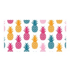 Tropic Fruit Pineapple Seamless Pattern Design Vector Illustration Satin Wrap by Vaneshart