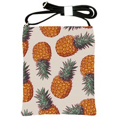 Seamless Pattern With Vector Illustrations Pineapples Shoulder Sling Bag by Vaneshart