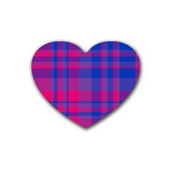 Bisexual Plaid Heart Coaster (4 Pack)  by NanaLeonti