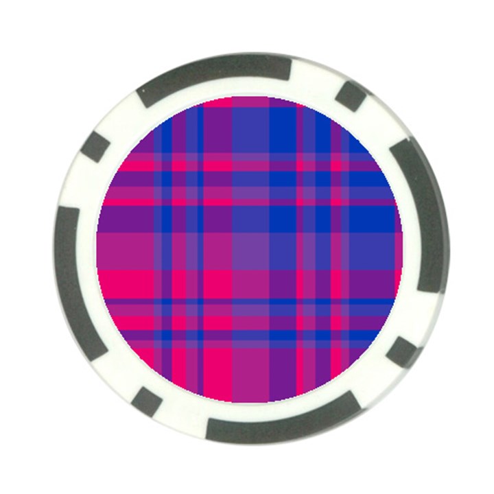 Bisexual plaid Poker Chip Card Guard