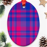 Bisexual plaid Ornament (Oval) Front