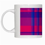 Bisexual plaid White Mugs Left