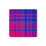 Bisexual plaid Square Magnet Front