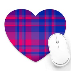 Bisexual Plaid Heart Mousepads by NanaLeonti