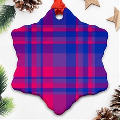 Bisexual Plaid Ornament (snowflake) by NanaLeonti