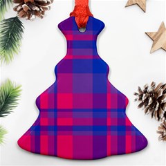 Bisexual Plaid Christmas Tree Ornament (two Sides) by NanaLeonti