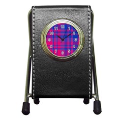 Bisexualplaid Pen Holder Desk Clock by NanaLeonti