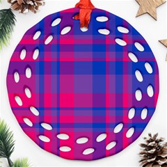 Bisexualplaid Ornament (round Filigree) by NanaLeonti