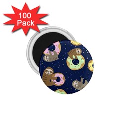 Cute Sloth With Sweet Doughnuts 1 75  Magnets (100 Pack)  by Sobalvarro