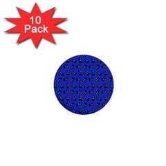 Daisy Royal Blue 1  Mini Buttons (10 Pack)  by snowwhitegirl