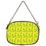 Carnation Pattern Yellow Chain Purse (Two Sides) Front