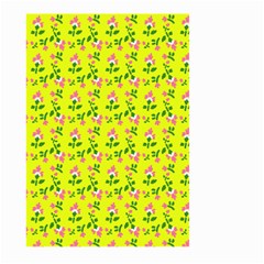 Carnation Pattern Yellow Large Garden Flag (two Sides) by snowwhitegirl