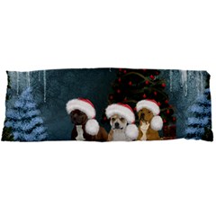 Christmas, Cute Dogs With Christmas Hat Body Pillow Case Dakimakura (two Sides) by FantasyWorld7