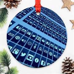 Apps Social Media Networks Internet Ornament (round) by Vaneshart