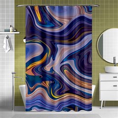 Liquid Marble Background Shower Curtain 48  X 72  (small)  by Vaneshart