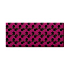 Black Rose Pink Hand Towel by snowwhitegirl