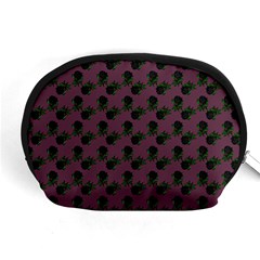 Black Rose Mauve Accessory Pouch (medium) by snowwhitegirl