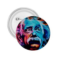 Albert Einstein Retro Wall Graffiti Blue Pink Orange Modern Urban Art Grunge 2 25  Buttons by snek