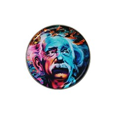 Albert Einstein Retro Wall Graffiti Blue Pink Orange Modern Urban Art Grunge Hat Clip Ball Marker by snek