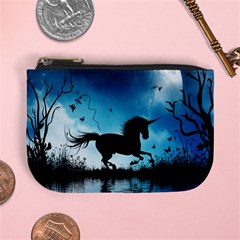 Wonderful Unicorn Silhouette In The Night Mini Coin Purse by FantasyWorld7