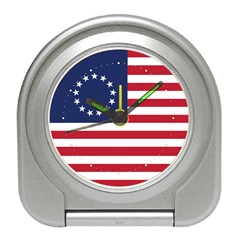 Betsy Ross Flag Usa America United States 1777 Thirteen Colonies Vertical Travel Alarm Clock by snek